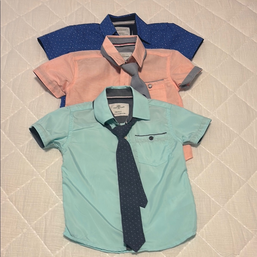 Craft & Flow 3 Pack Toddler Dress Shirts 2T